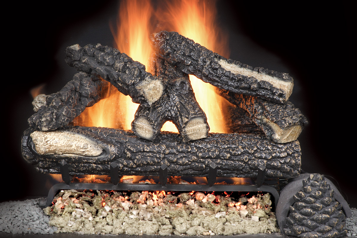 American Oak Split Designer American Gas Log